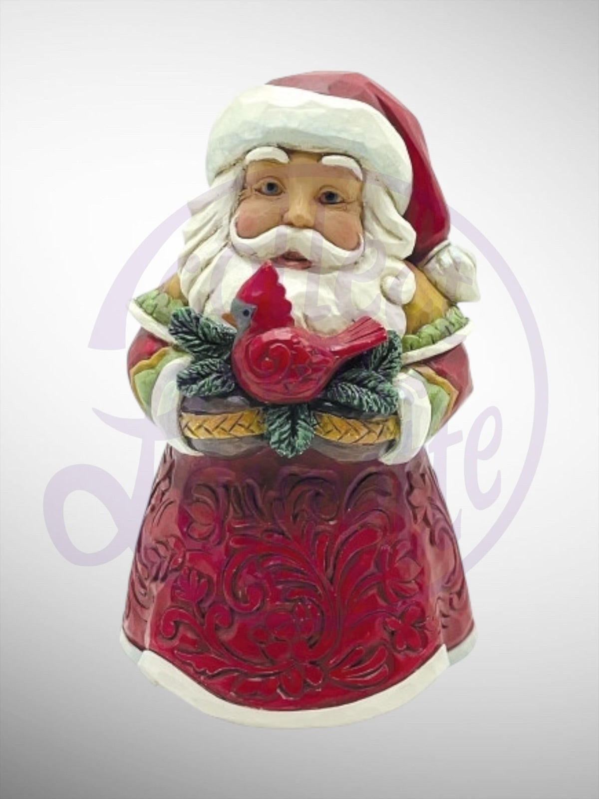 Jim Shore Heartwood Creek - Santa with Cardinal Mini Figurine